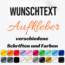 Wunschtext Aufkleber 10 cm