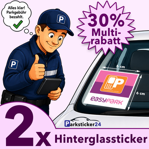Easypark aufkleber vignette - 2x,