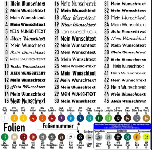 Wunschtextaufkleber