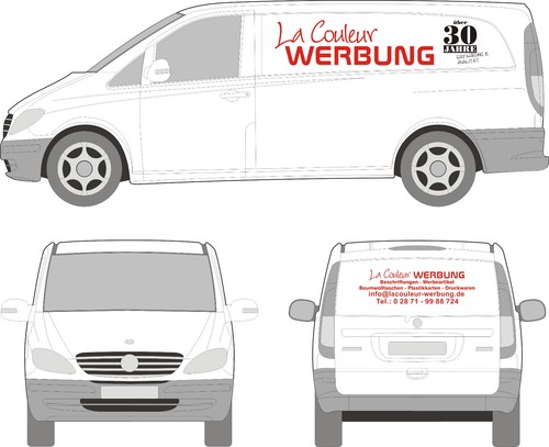 Teilige kfz beschriftung - 3-teilige,
