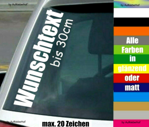 30cm wunschtext aufkleber - wunschtext,