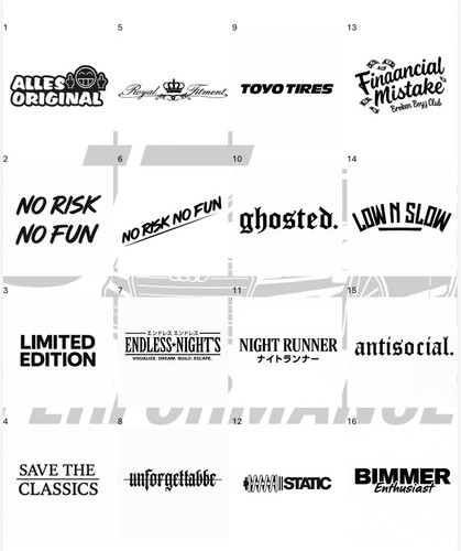 Tuning sticker auto - 10, cm