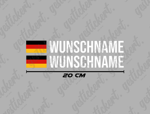 Aufkleber name - 2x, cm