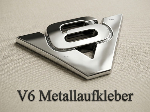 Kfz metall aufkleber - v6,