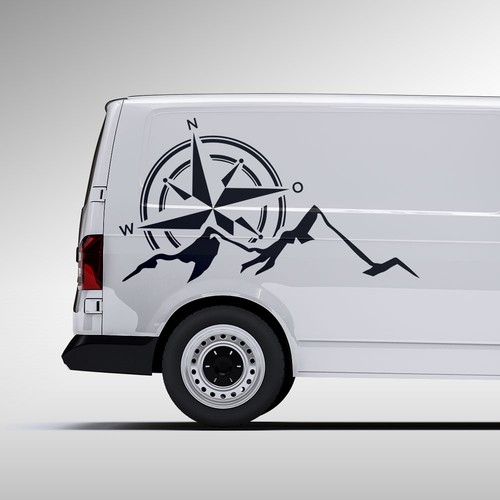 Auto aufkleber berge - auto,